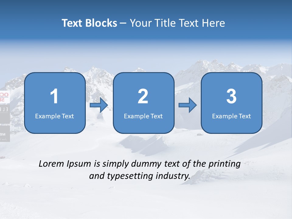 A Snowy Mountain Range With A Street Sign In The Foreground PowerPoint Template