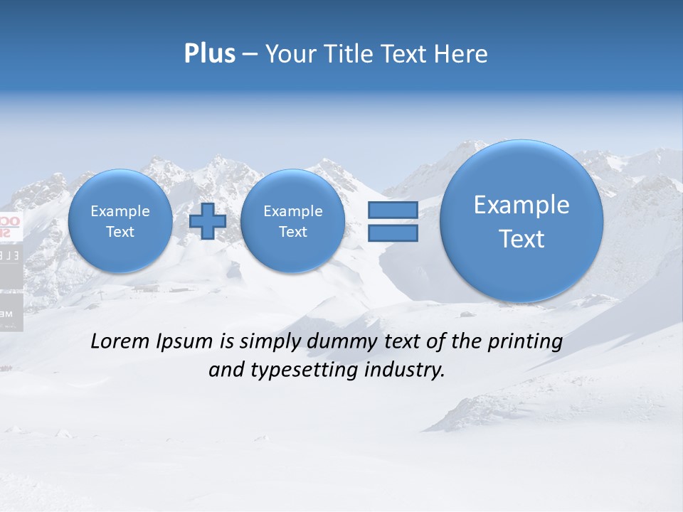 A Snowy Mountain Range With A Street Sign In The Foreground PowerPoint Template