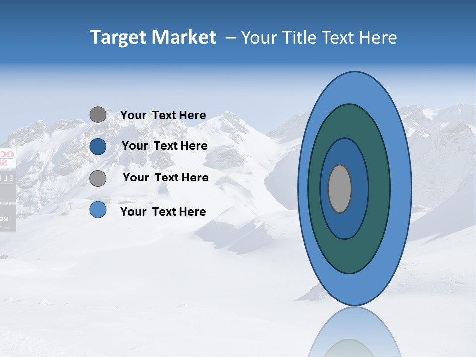 A Snowy Mountain Range With A Street Sign In The Foreground PowerPoint Template