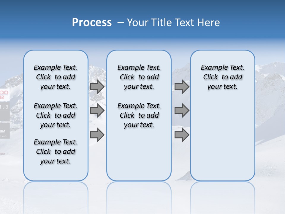 A Snowy Mountain Range With A Street Sign In The Foreground PowerPoint Template