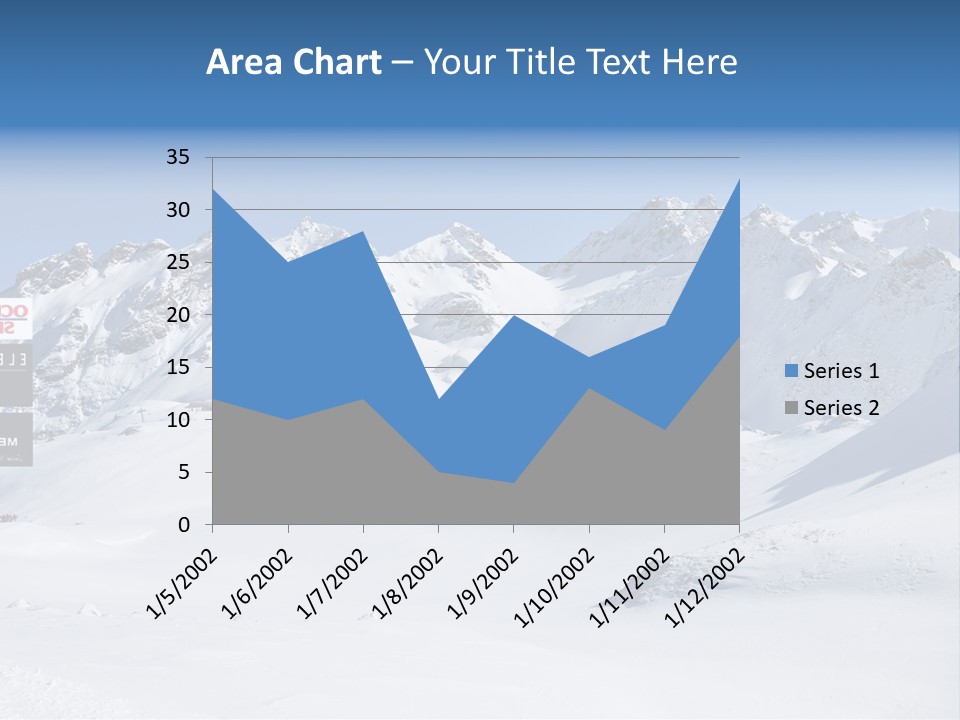 A Snowy Mountain Range With A Street Sign In The Foreground PowerPoint Template