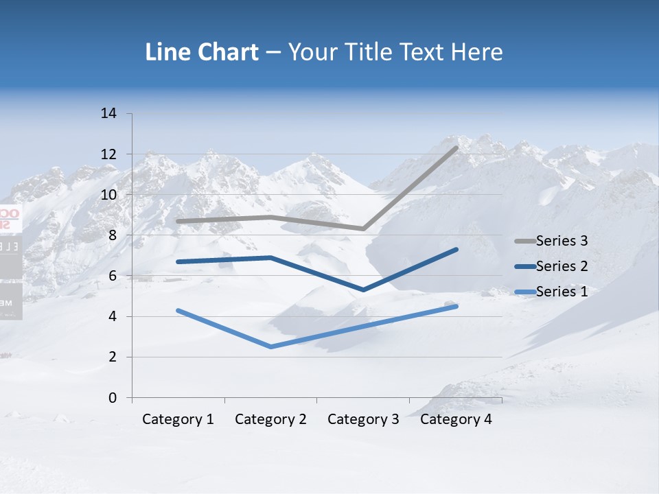 A Snowy Mountain Range With A Street Sign In The Foreground PowerPoint Template