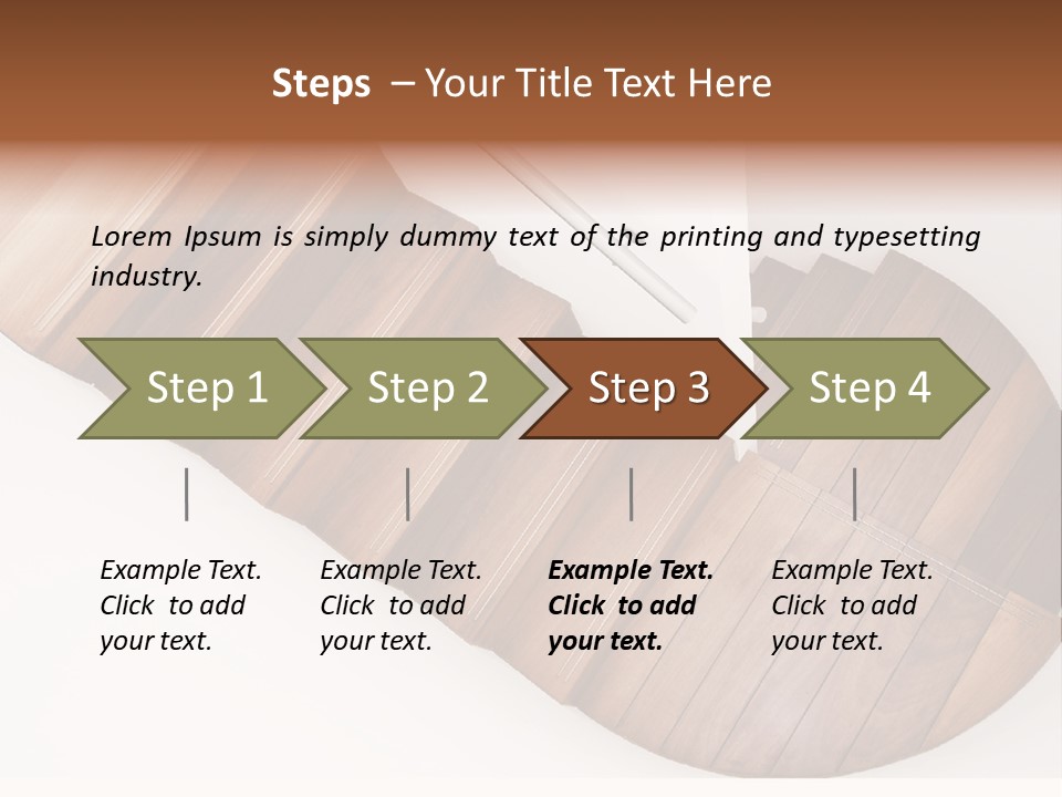 Curve Step Turn PowerPoint Template