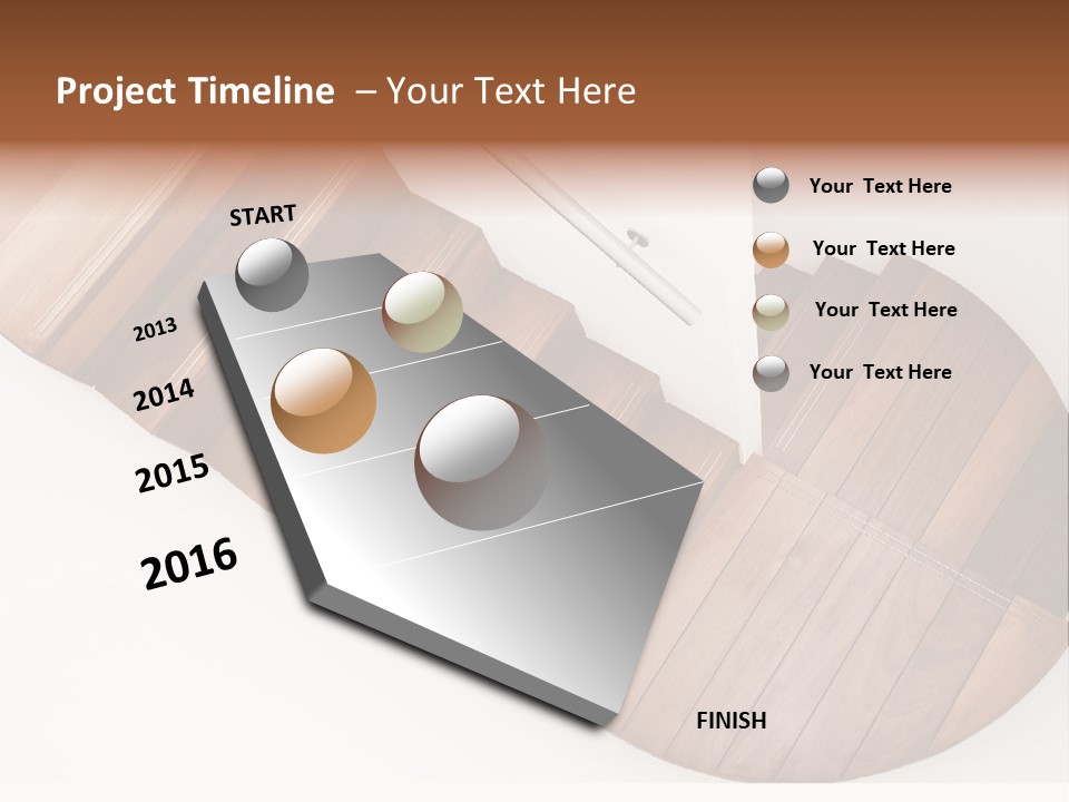 Curve Step Turn PowerPoint Template