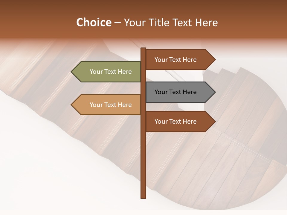 Curve Step Turn PowerPoint Template