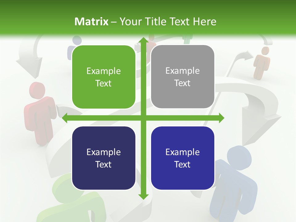 A Group Of People Connected By Arrows On A Green And White Background PowerPoint Template