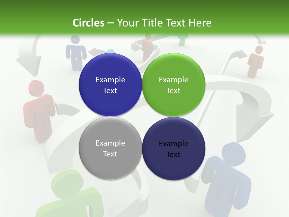 A Group Of People Connected By Arrows On A Green And White Background PowerPoint Template