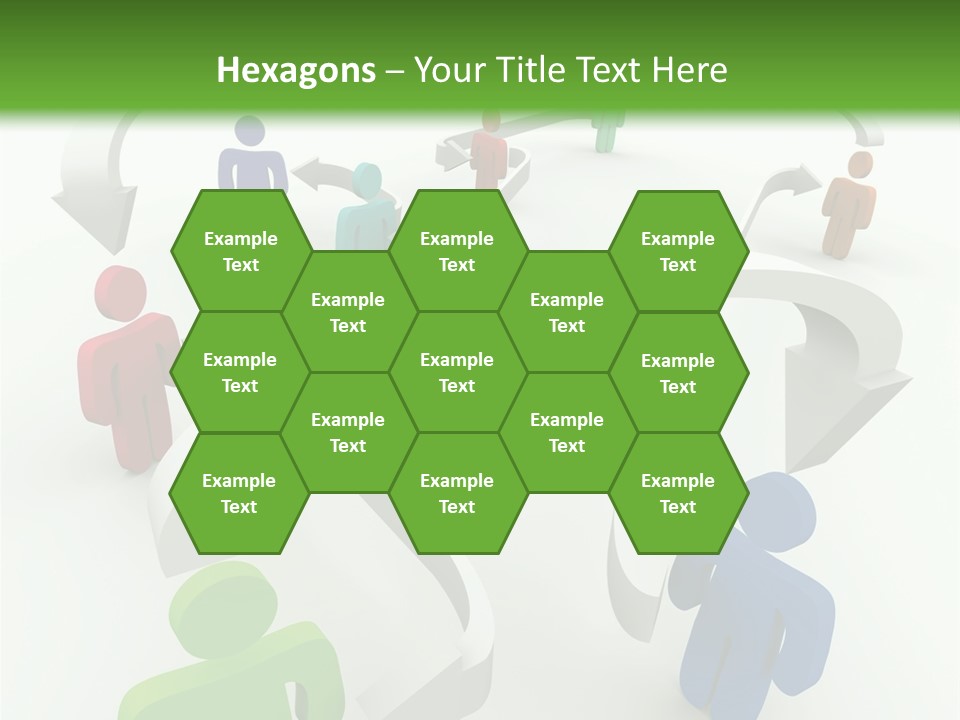 A Group Of People Connected By Arrows On A Green And White Background PowerPoint Template