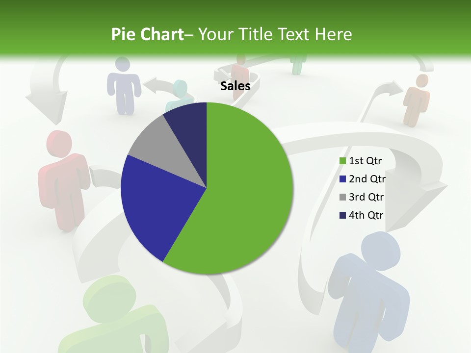 A Group Of People Connected By Arrows On A Green And White Background PowerPoint Template