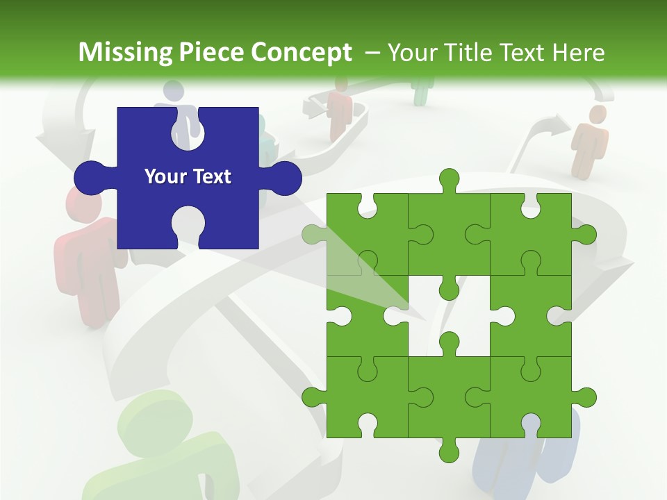 A Group Of People Connected By Arrows On A Green And White Background PowerPoint Template