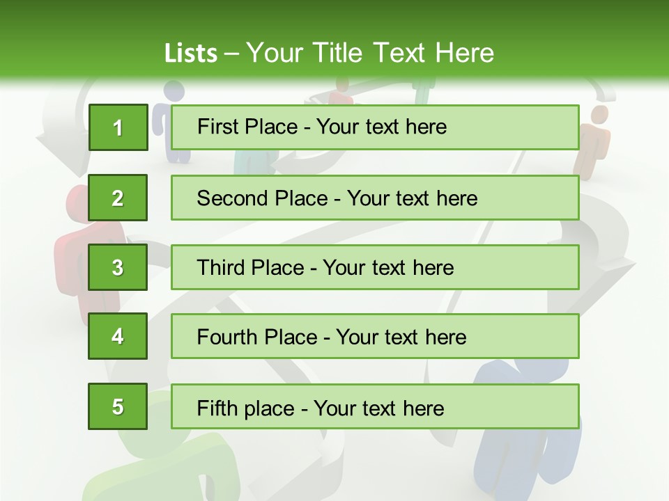 A Group Of People Connected By Arrows On A Green And White Background PowerPoint Template