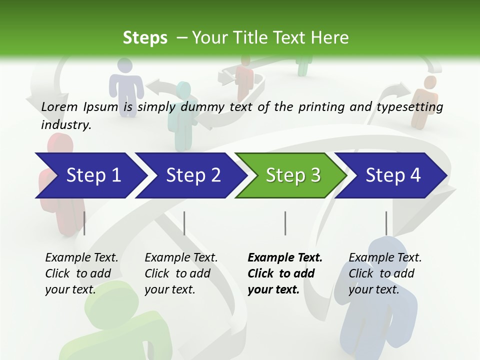 A Group Of People Connected By Arrows On A Green And White Background PowerPoint Template