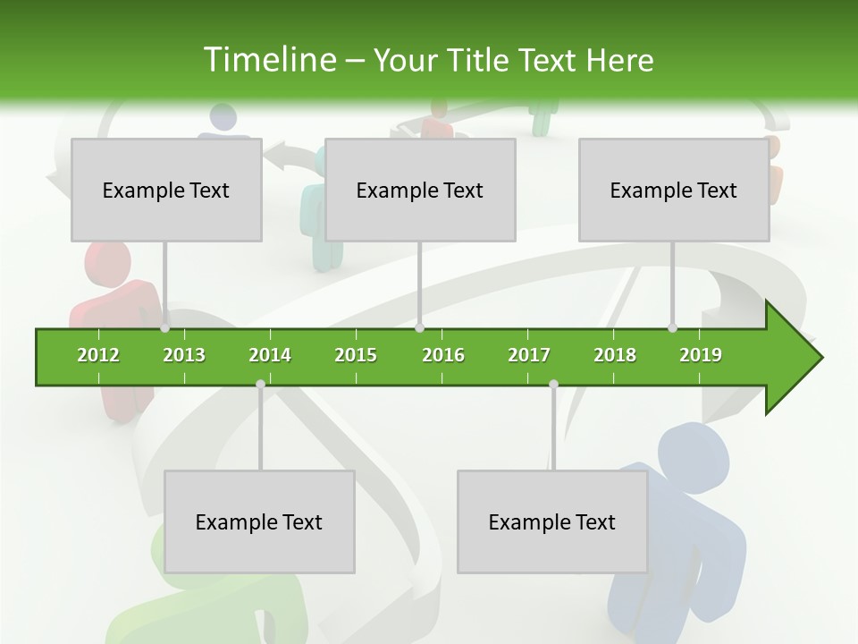 A Group Of People Connected By Arrows On A Green And White Background PowerPoint Template