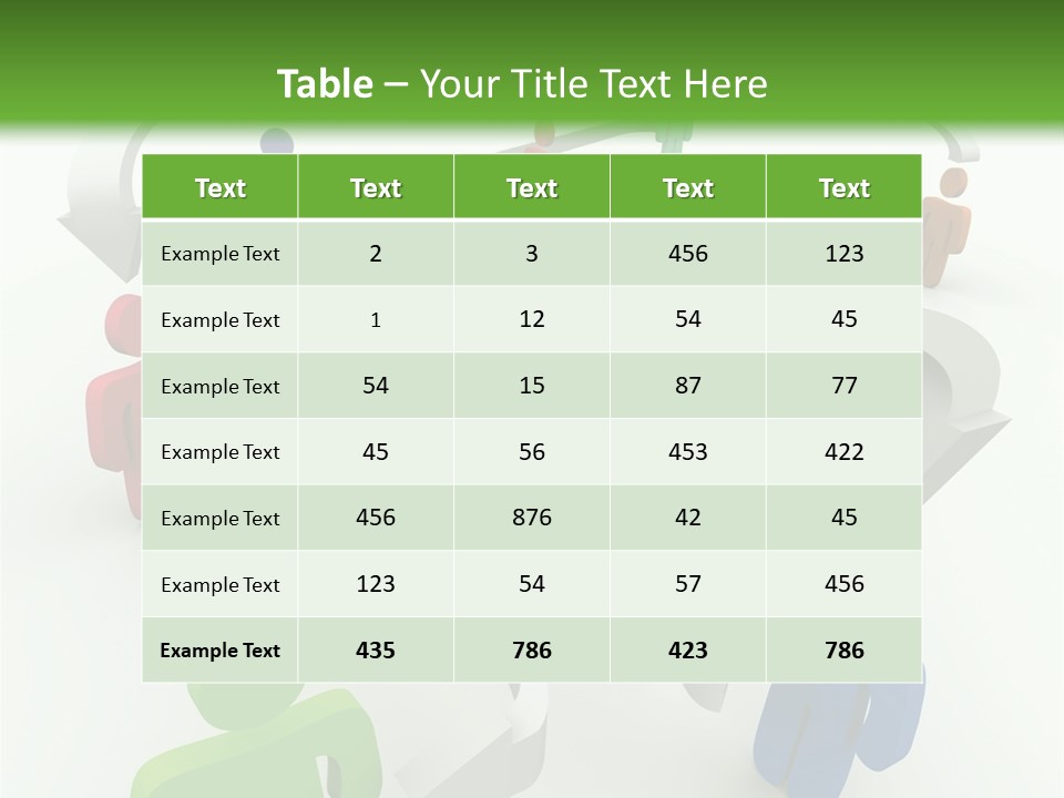 A Group Of People Connected By Arrows On A Green And White Background PowerPoint Template