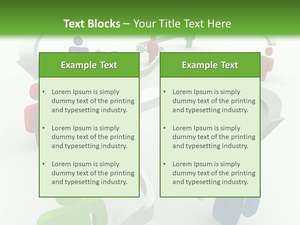 A Group Of People Connected By Arrows On A Green And White Background PowerPoint Template