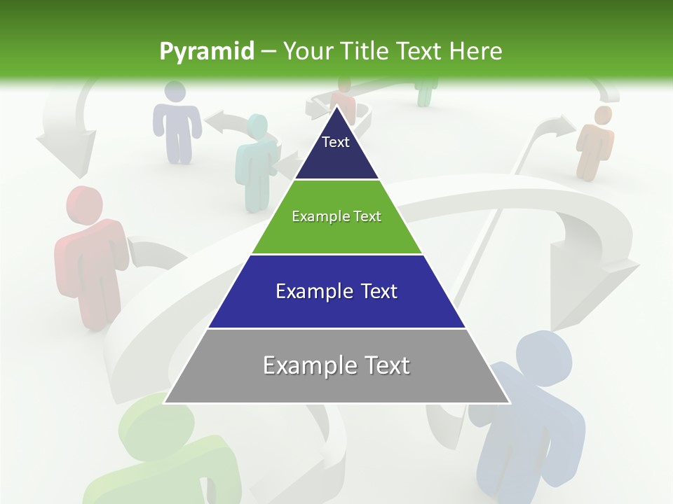 A Group Of People Connected By Arrows On A Green And White Background PowerPoint Template