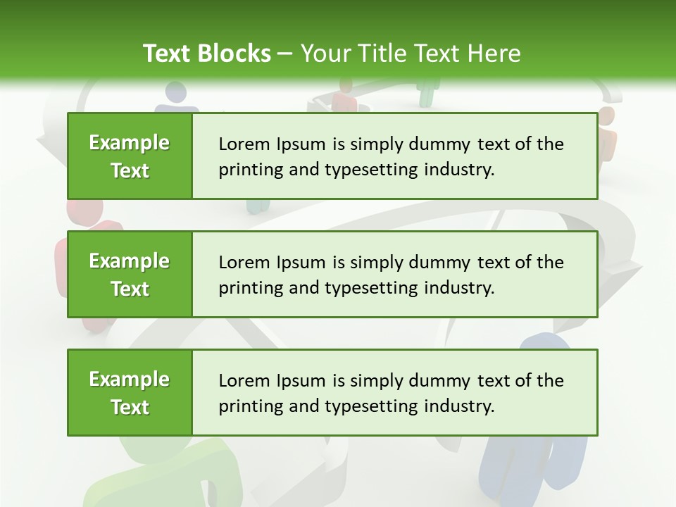 A Group Of People Connected By Arrows On A Green And White Background PowerPoint Template