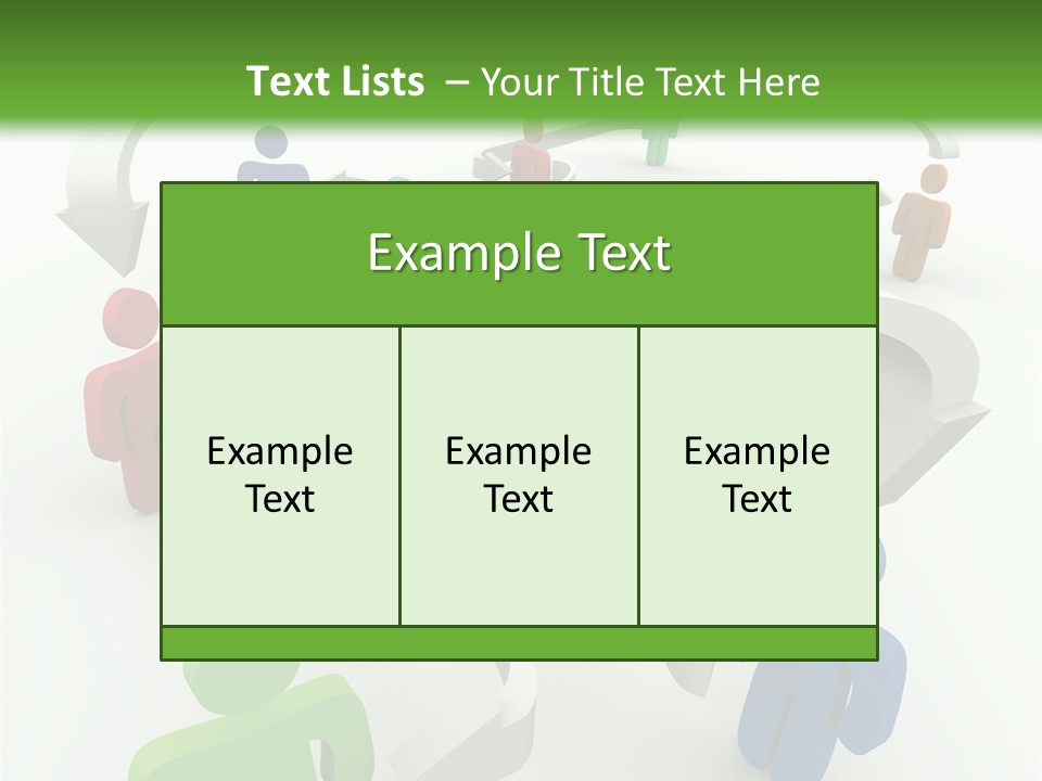 A Group Of People Connected By Arrows On A Green And White Background PowerPoint Template