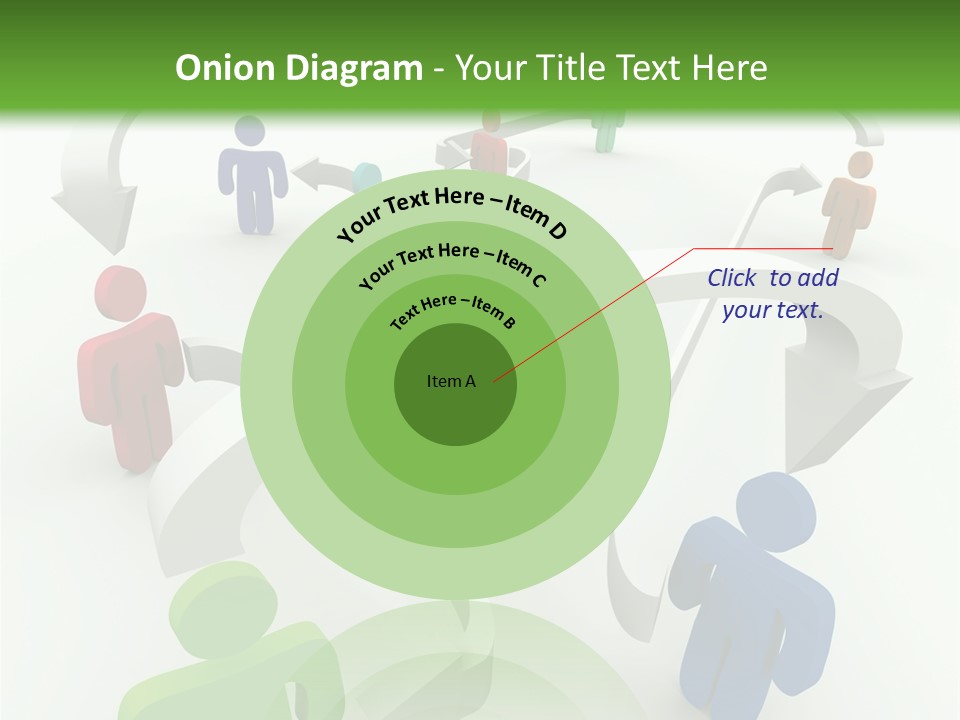 A Group Of People Connected By Arrows On A Green And White Background PowerPoint Template