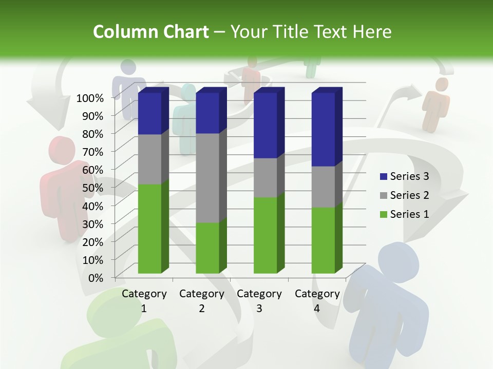 A Group Of People Connected By Arrows On A Green And White Background PowerPoint Template
