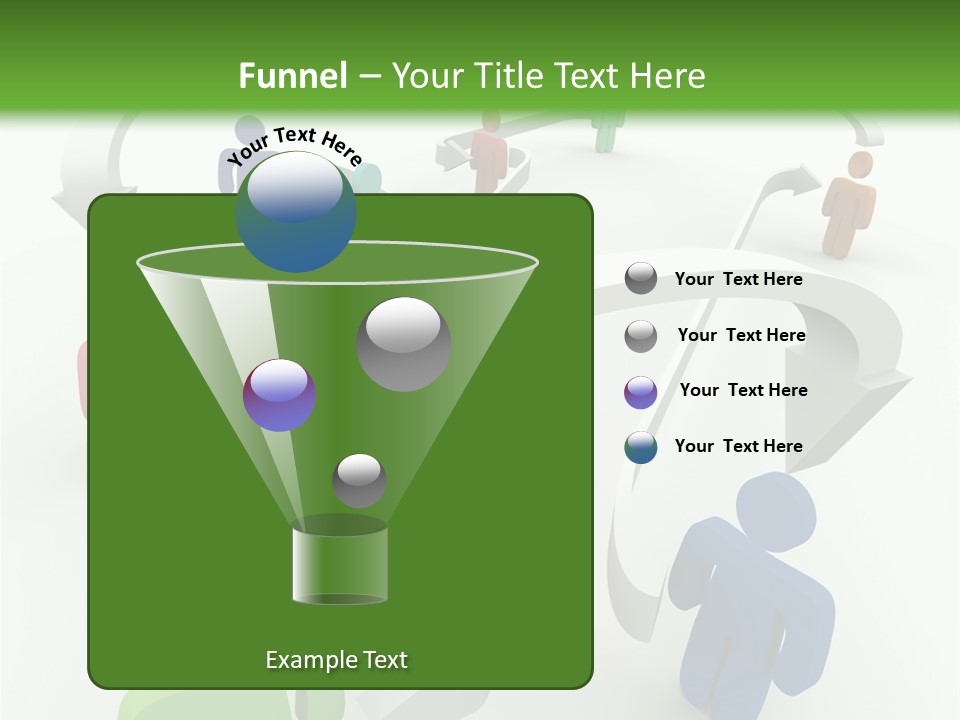 A Group Of People Connected By Arrows On A Green And White Background PowerPoint Template