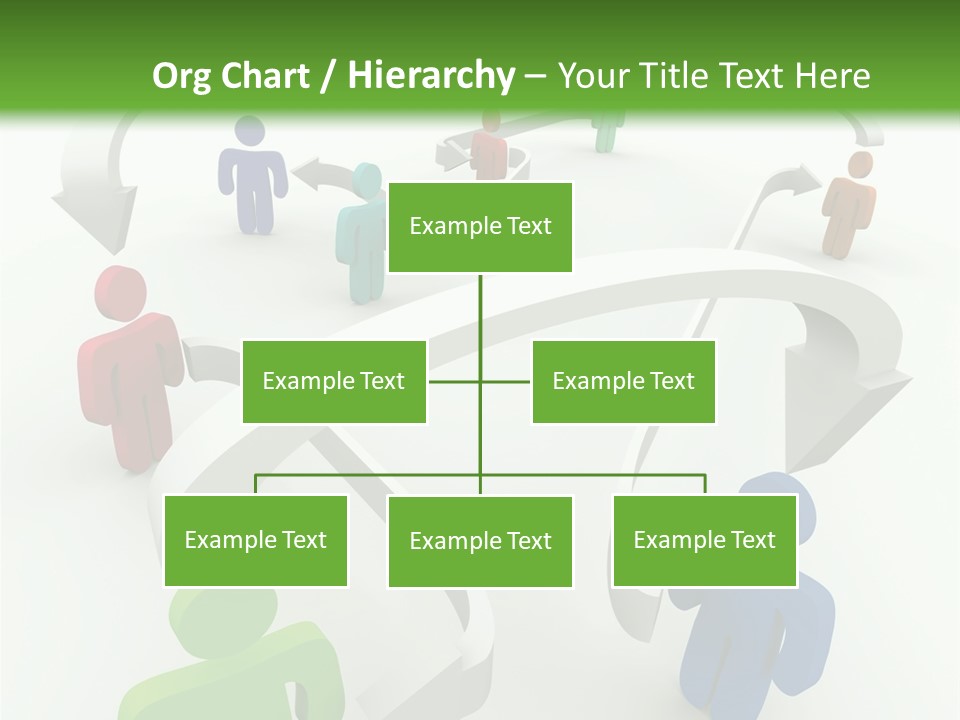 A Group Of People Connected By Arrows On A Green And White Background PowerPoint Template