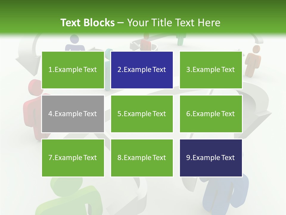 A Group Of People Connected By Arrows On A Green And White Background PowerPoint Template