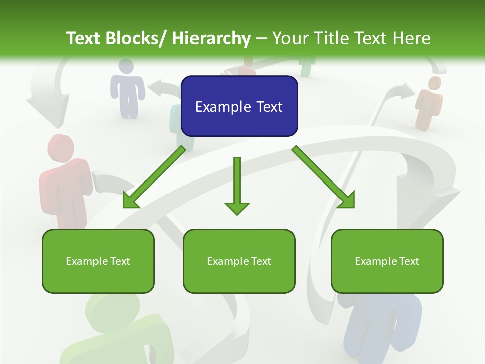 A Group Of People Connected By Arrows On A Green And White Background PowerPoint Template