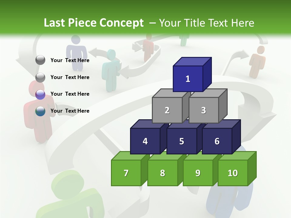 A Group Of People Connected By Arrows On A Green And White Background PowerPoint Template