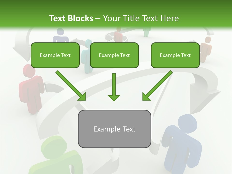 A Group Of People Connected By Arrows On A Green And White Background PowerPoint Template