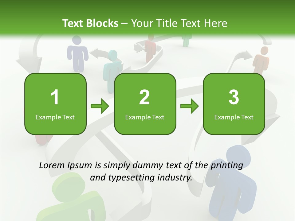 A Group Of People Connected By Arrows On A Green And White Background PowerPoint Template