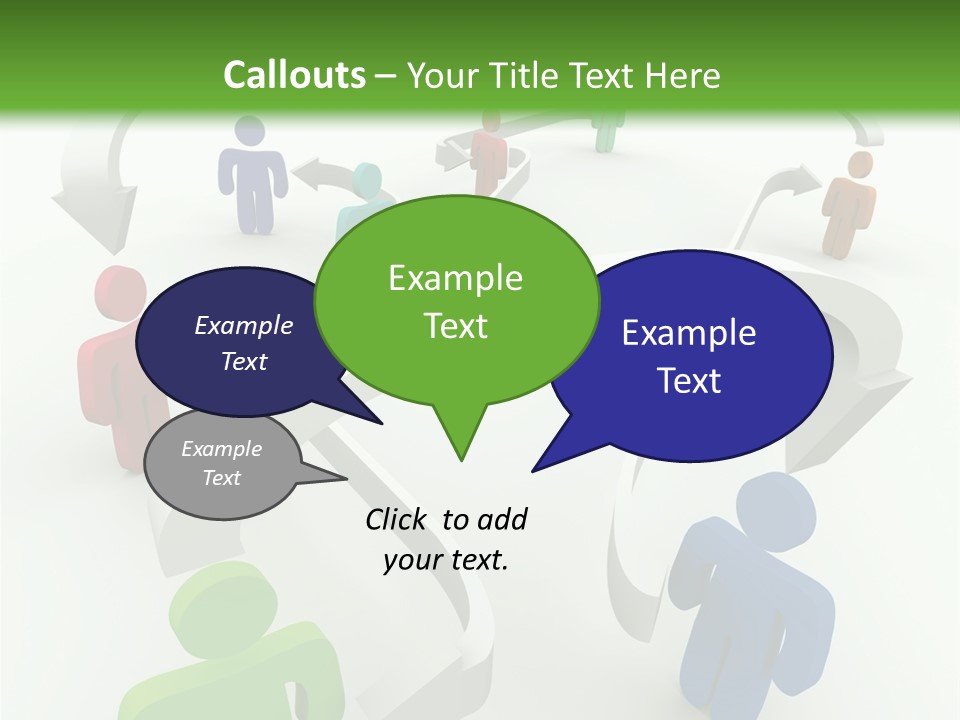 A Group Of People Connected By Arrows On A Green And White Background PowerPoint Template
