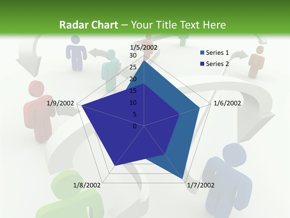 A Group Of People Connected By Arrows On A Green And White Background PowerPoint Template