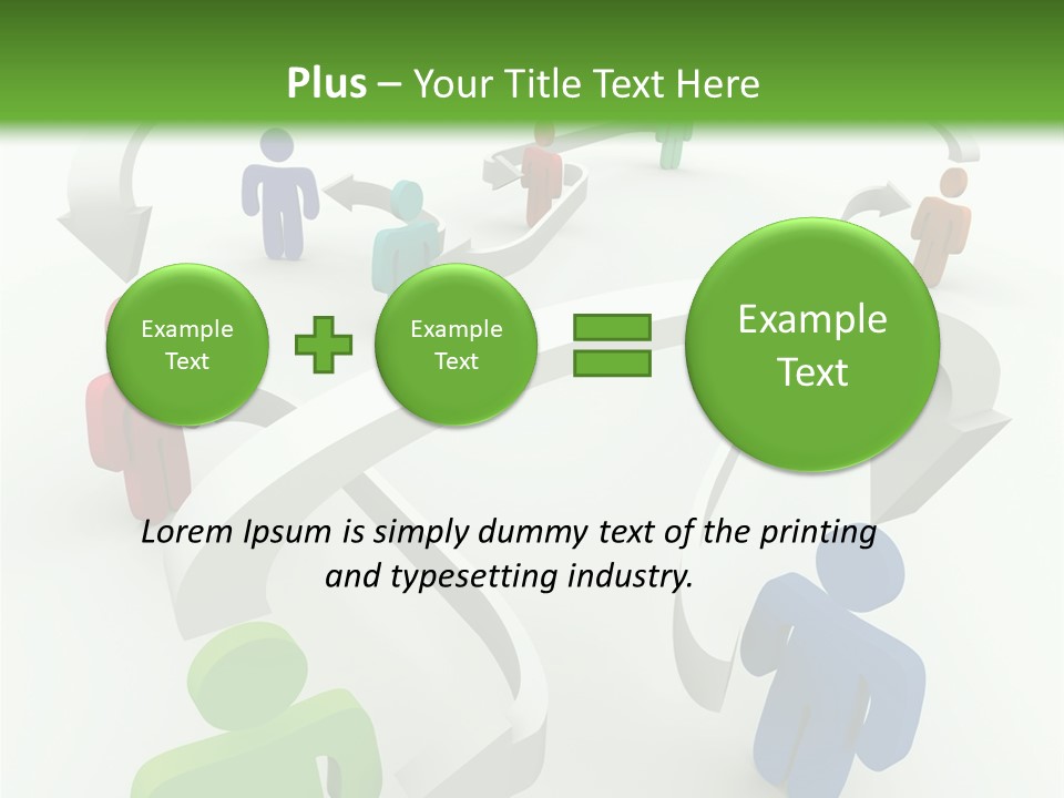 A Group Of People Connected By Arrows On A Green And White Background PowerPoint Template