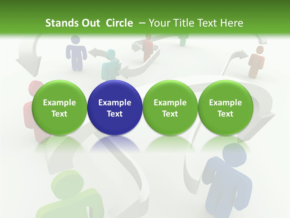 A Group Of People Connected By Arrows On A Green And White Background PowerPoint Template