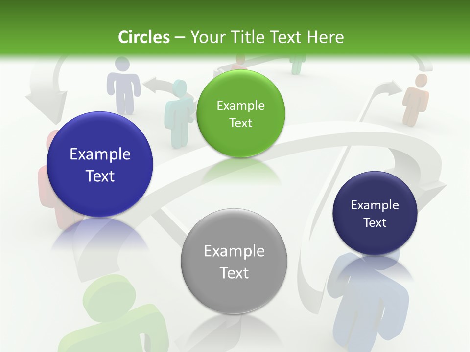 A Group Of People Connected By Arrows On A Green And White Background PowerPoint Template