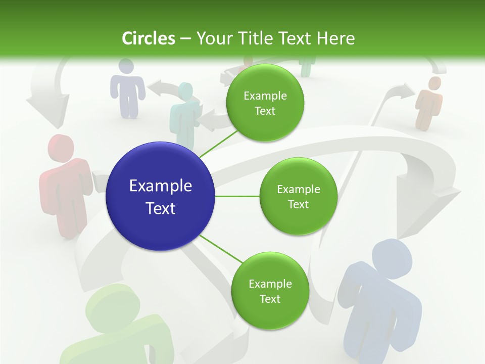 A Group Of People Connected By Arrows On A Green And White Background PowerPoint Template