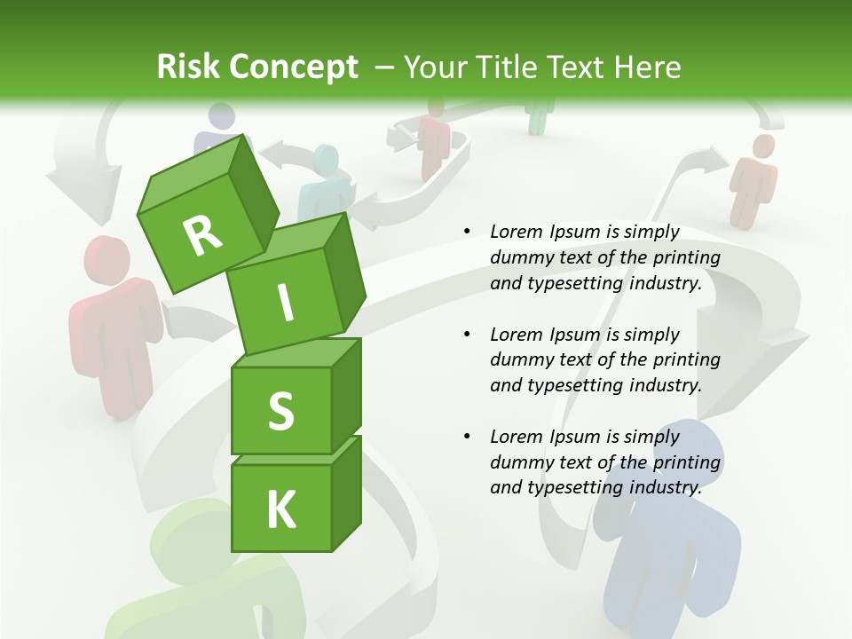 A Group Of People Connected By Arrows On A Green And White Background PowerPoint Template