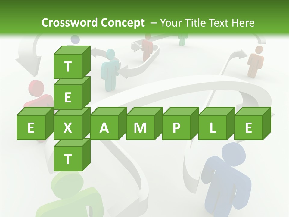 A Group Of People Connected By Arrows On A Green And White Background PowerPoint Template