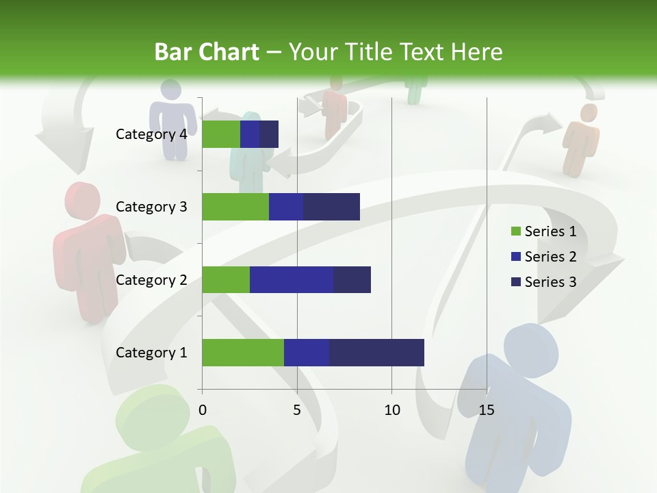 A Group Of People Connected By Arrows On A Green And White Background PowerPoint Template
