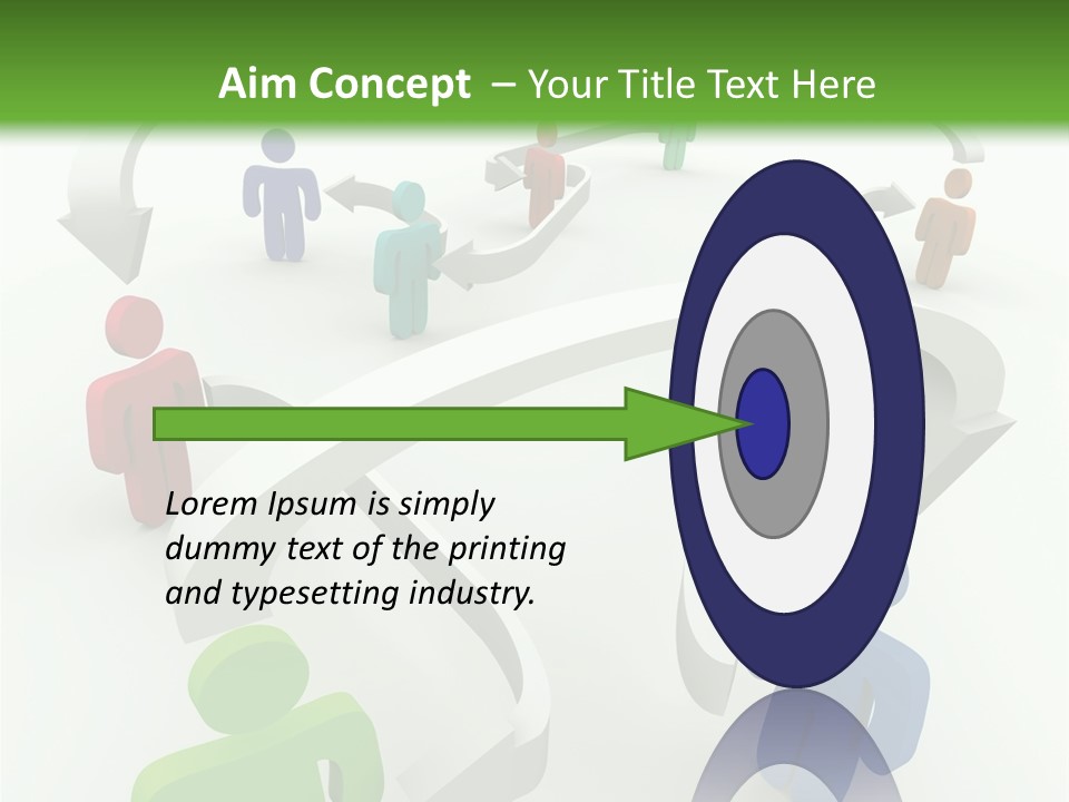 A Group Of People Connected By Arrows On A Green And White Background PowerPoint Template