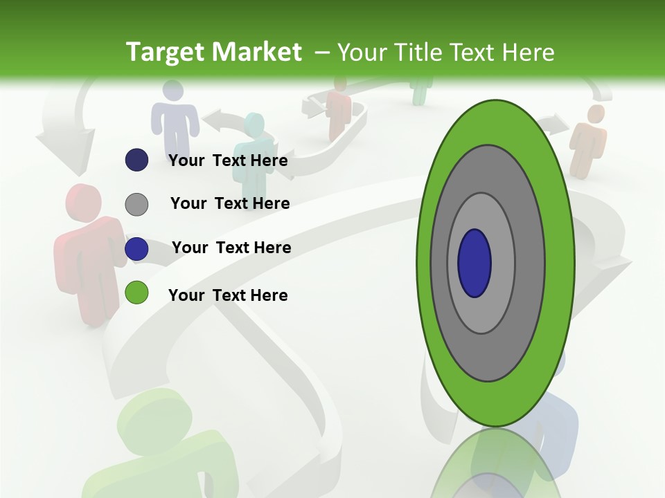 A Group Of People Connected By Arrows On A Green And White Background PowerPoint Template
