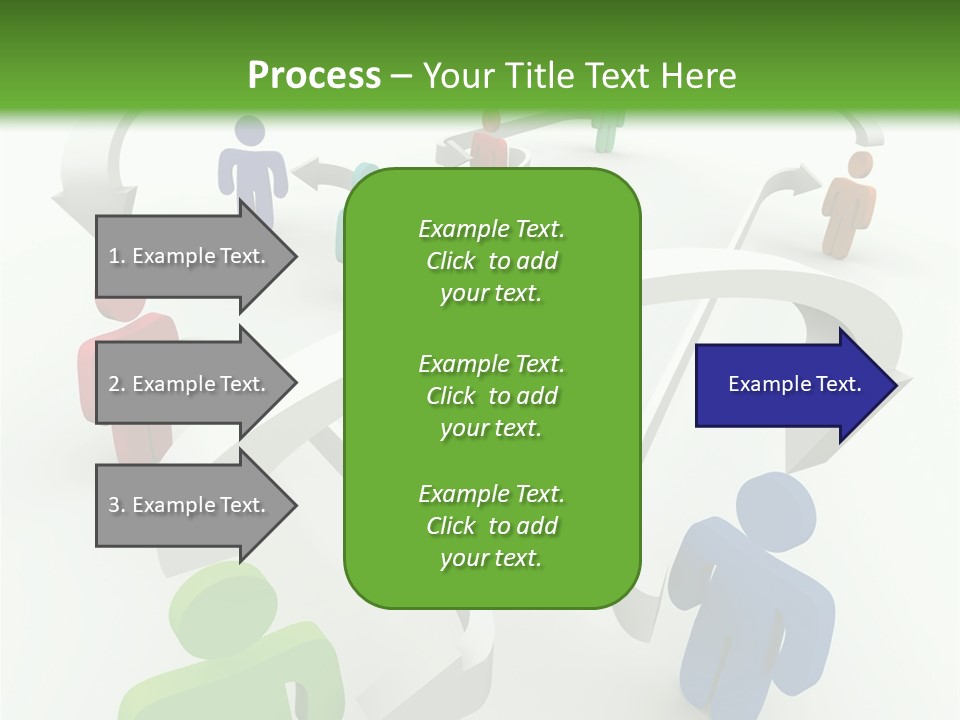 A Group Of People Connected By Arrows On A Green And White Background PowerPoint Template