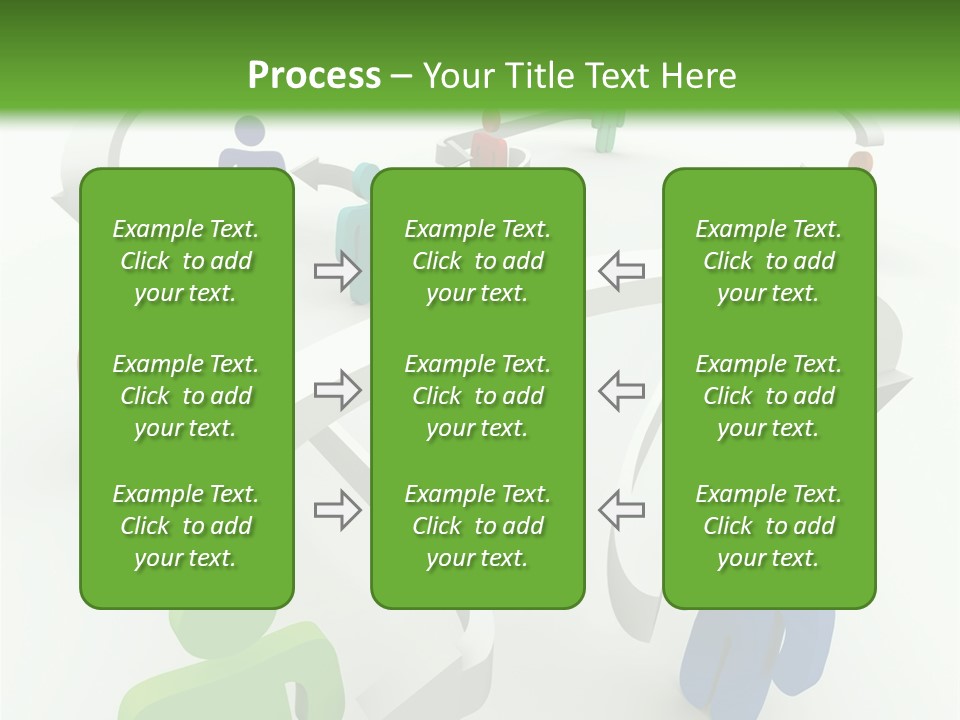 A Group Of People Connected By Arrows On A Green And White Background PowerPoint Template