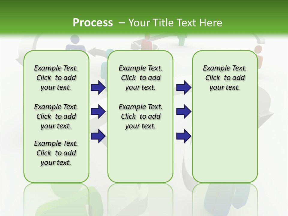 A Group Of People Connected By Arrows On A Green And White Background PowerPoint Template