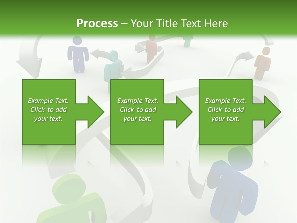 A Group Of People Connected By Arrows On A Green And White Background PowerPoint Template