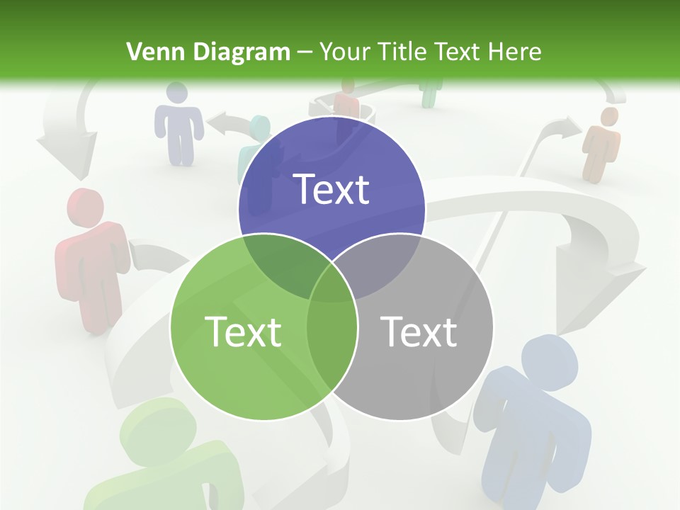 A Group Of People Connected By Arrows On A Green And White Background PowerPoint Template
