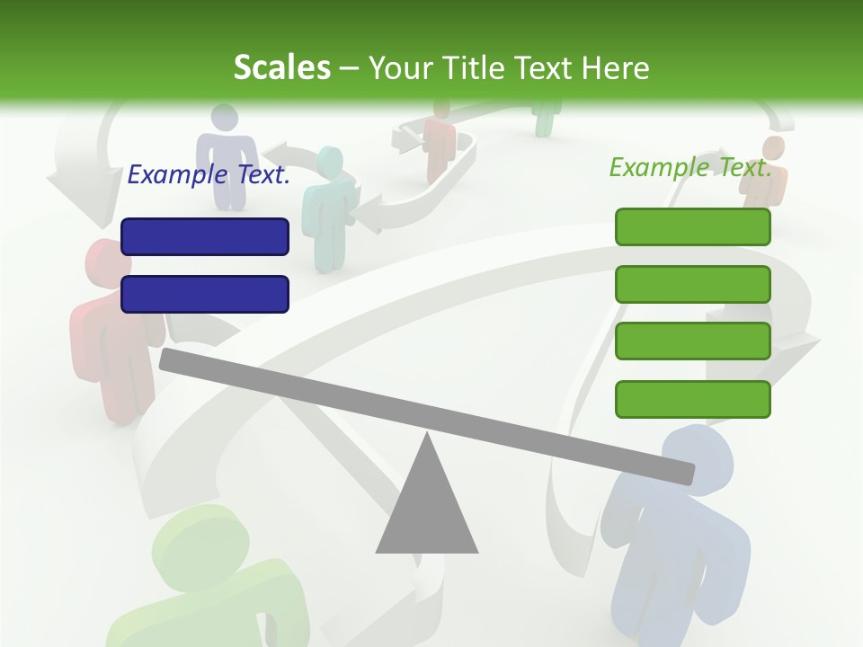 A Group Of People Connected By Arrows On A Green And White Background PowerPoint Template