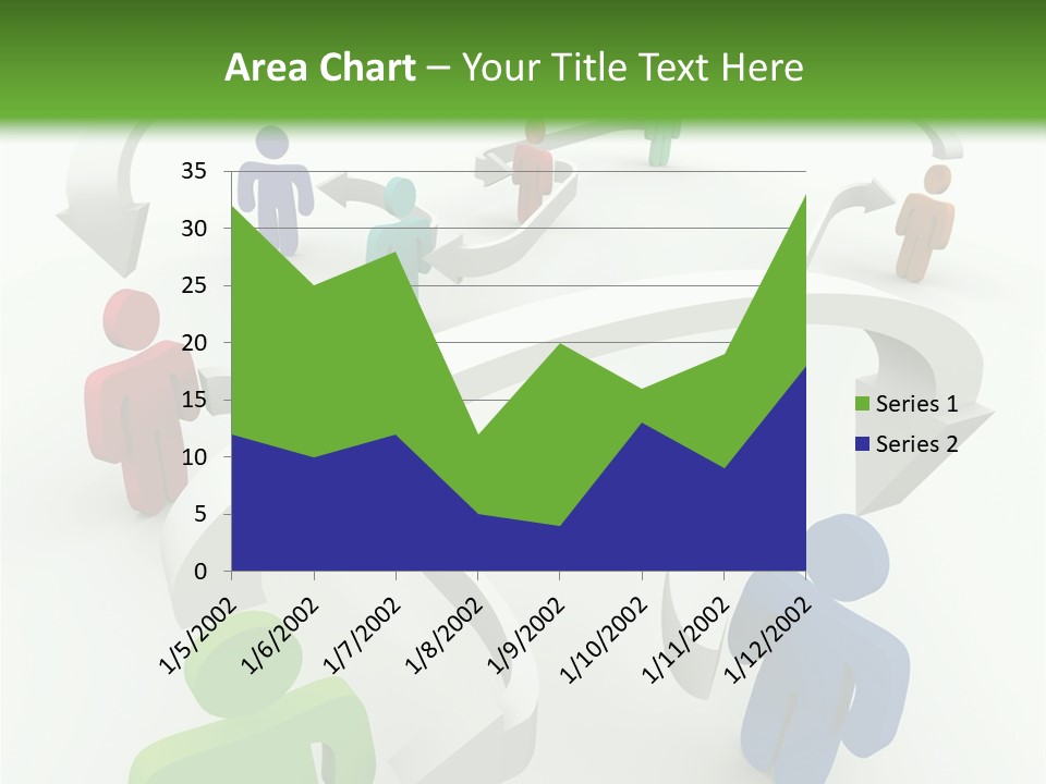 A Group Of People Connected By Arrows On A Green And White Background PowerPoint Template