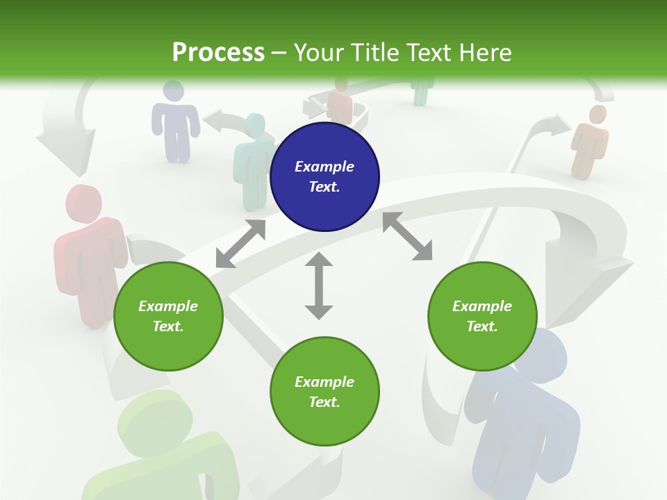 A Group Of People Connected By Arrows On A Green And White Background PowerPoint Template